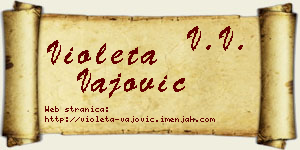 Violeta Vajović vizit kartica